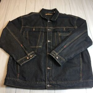 Vintage Black Mecca Denim Jacket Cotton Mens XXL